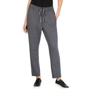 Eileen Fisher Gray Herringbone Drawstring Pants size Large